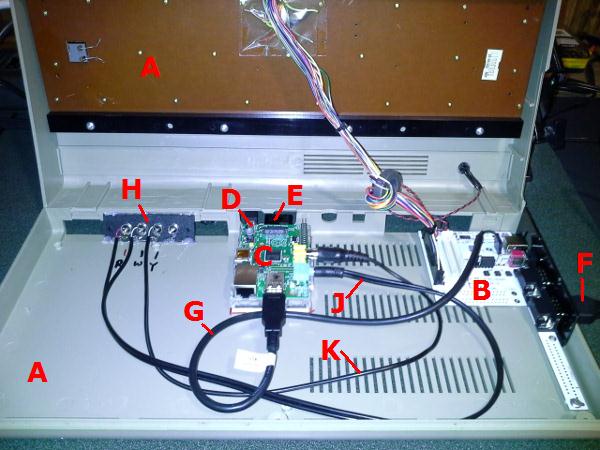 C64 interior with Pi installed